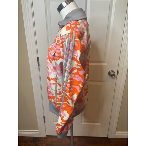 Adidas x Missy Elliott Respect Me Orange & Pink Camo Zip-Up Track Jacket, Size L - Picture 4 of 6
